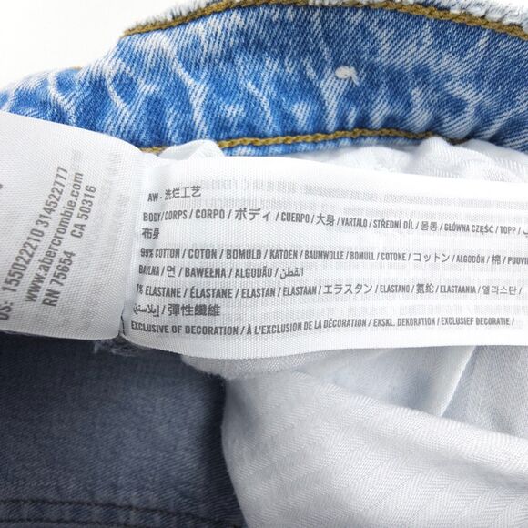 ABERCROMBIE 90s Straight Ultra High Rise Jeans Light Wash Y2k Clean Girl Minimal - Picture 7 of 8